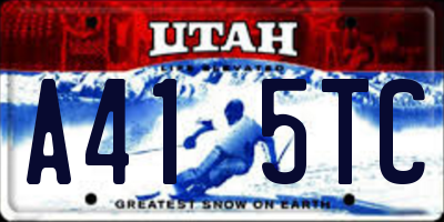 UT license plate A415TC