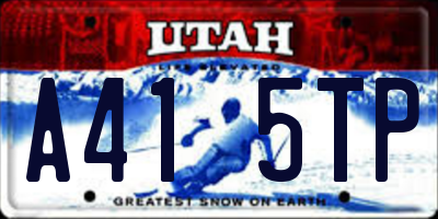 UT license plate A415TP