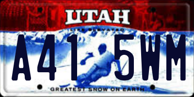 UT license plate A415WM