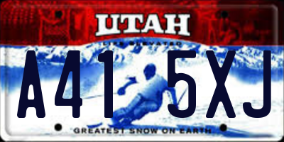 UT license plate A415XJ