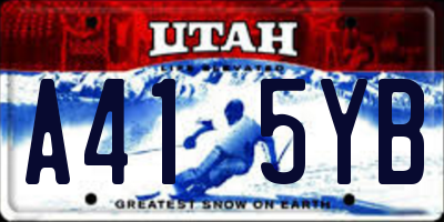 UT license plate A415YB
