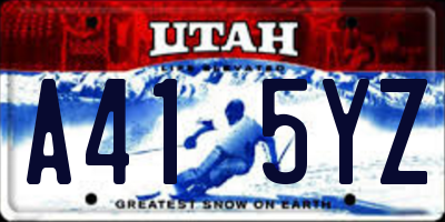UT license plate A415YZ