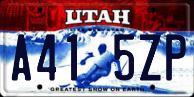 UT license plate A415ZP