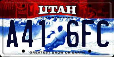 UT license plate A416FC
