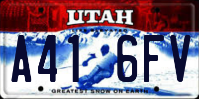 UT license plate A416FV