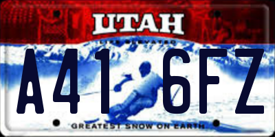 UT license plate A416FZ