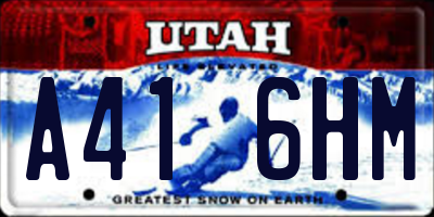 UT license plate A416HM
