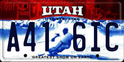 UT license plate A416IC
