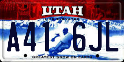 UT license plate A416JL