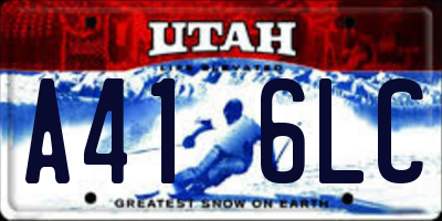 UT license plate A416LC