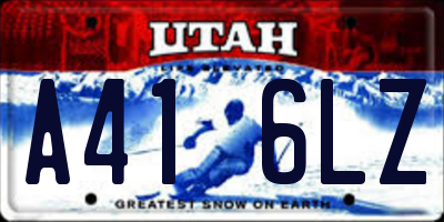 UT license plate A416LZ