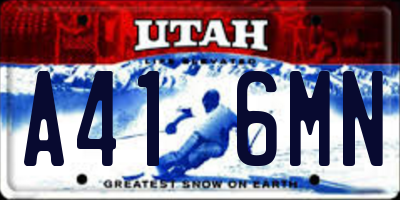 UT license plate A416MN