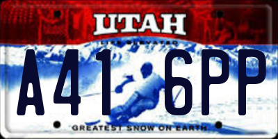 UT license plate A416PP