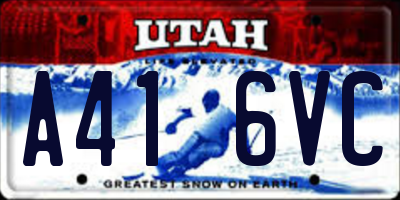 UT license plate A416VC