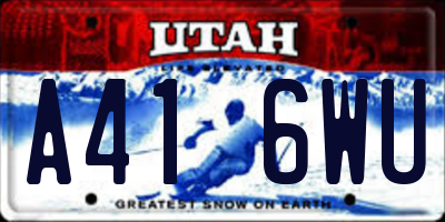 UT license plate A416WU
