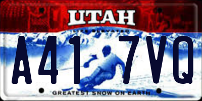 UT license plate A417VQ