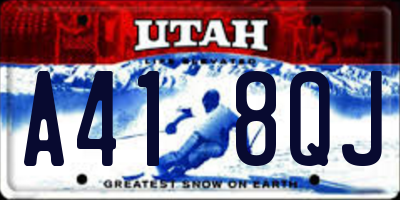 UT license plate A418QJ