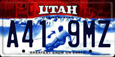 UT license plate A419MZ