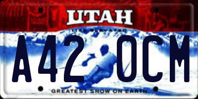 UT license plate A420CM