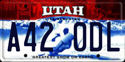 UT license plate A420DL