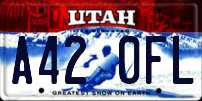 UT license plate A420FL