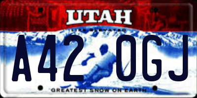 UT license plate A420GJ