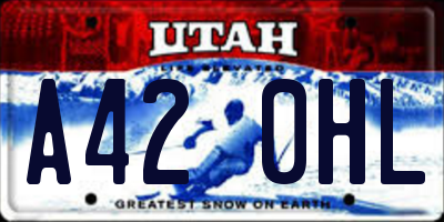 UT license plate A420HL