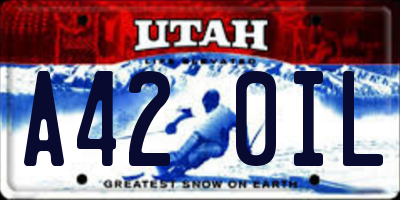 UT license plate A420IL
