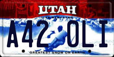 UT license plate A420LI