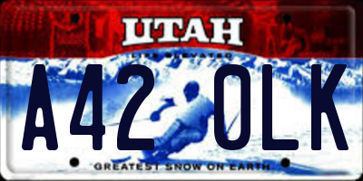 UT license plate A420LK