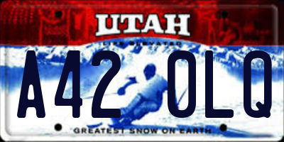 UT license plate A420LQ