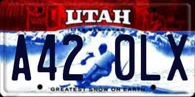 UT license plate A420LX