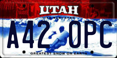 UT license plate A420PC