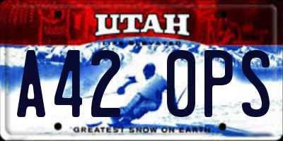UT license plate A420PS