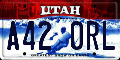 UT license plate A420RL