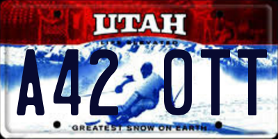 UT license plate A420TT