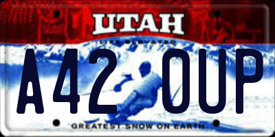 UT license plate A420UP