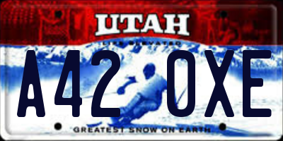 UT license plate A420XE