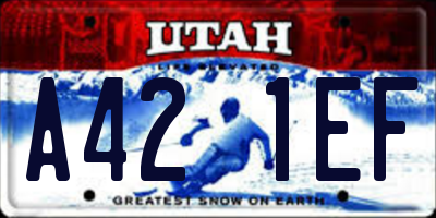 UT license plate A421EF