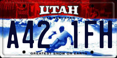 UT license plate A421FH