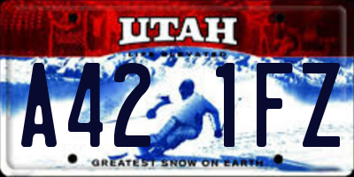 UT license plate A421FZ