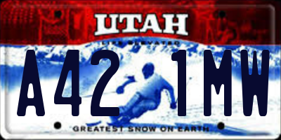 UT license plate A421MW