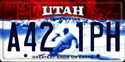 UT license plate A421PH