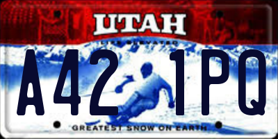 UT license plate A421PQ