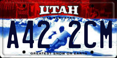 UT license plate A422CM