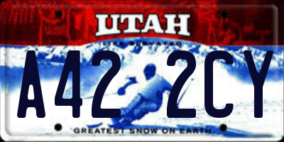 UT license plate A422CY