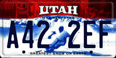 UT license plate A422EF
