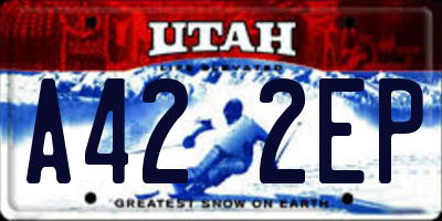 UT license plate A422EP