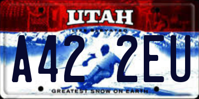 UT license plate A422EU