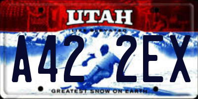 UT license plate A422EX
